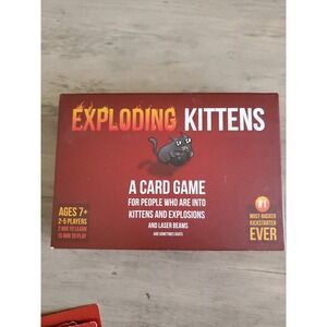 Exploding Kittens Card Game Original Edition 2015,  2-5 Players Ages 7+ Used